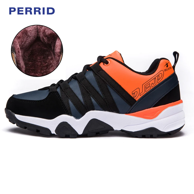 

High Quality Sneakers Winter Season With Flocking Running Shoes Men Shoes Thermal Warm Heat Cotton Shoes For Man Running Boots