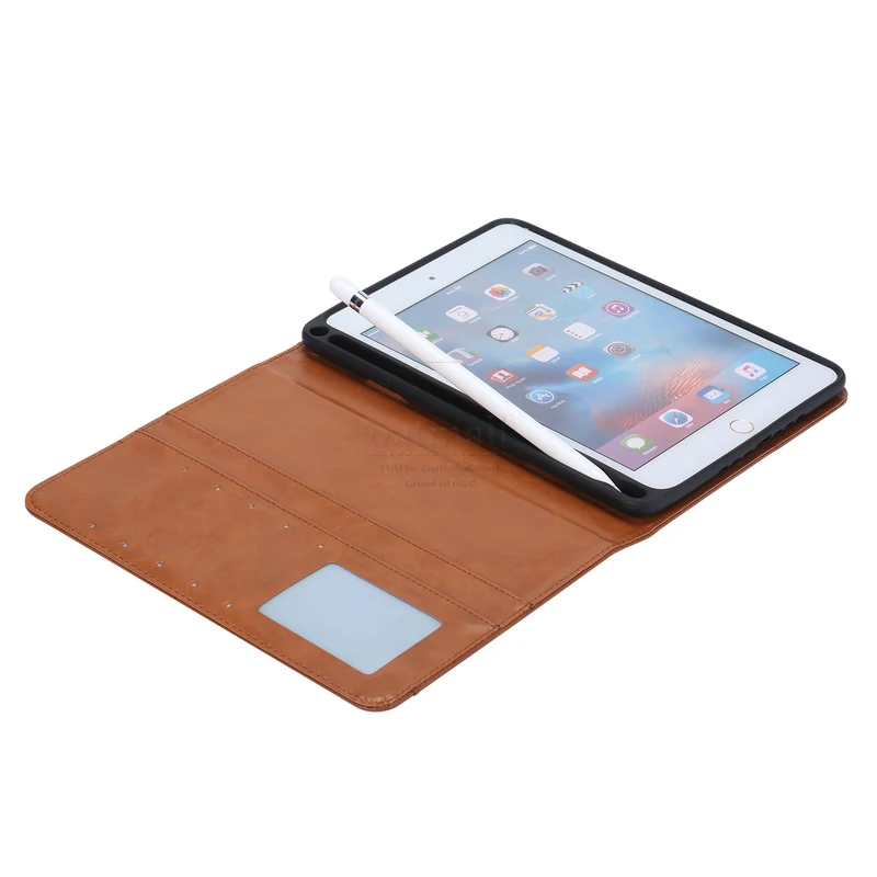 Для Apple iPad mini 5 7 9 2019 Чехол кошелек из замши с подставкой для карт Магнитный чехол