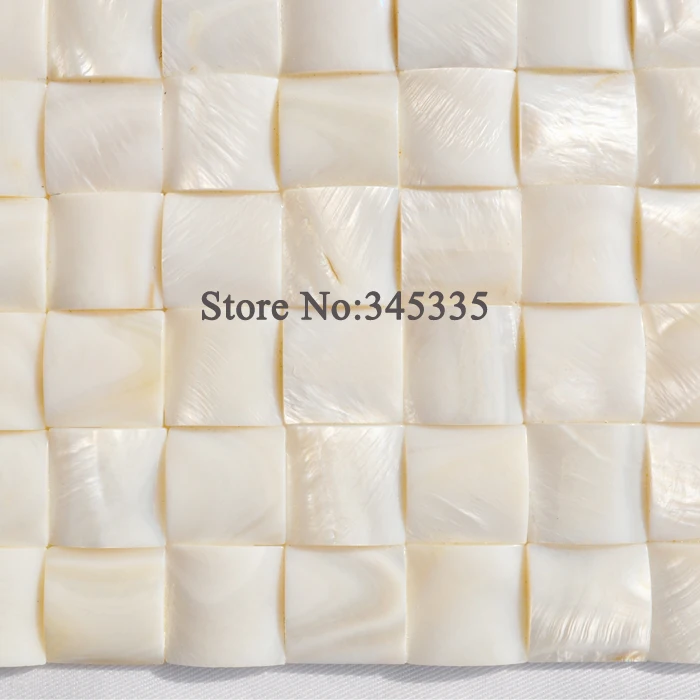 Beste 11 stks Wit convex shell moza iuml;ek tegel parelmoer keuken douche badkamer muur backsplash tegels behang home improvement