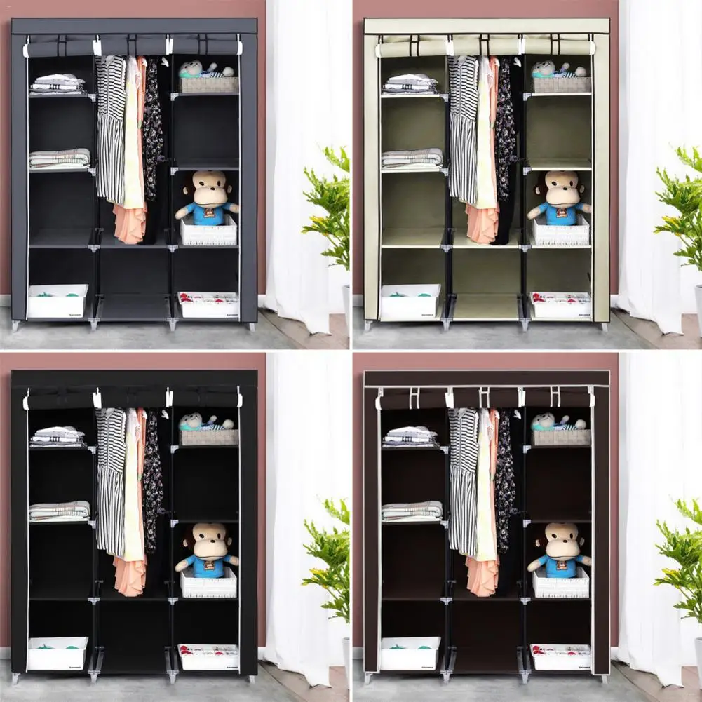 

67"Portable Closet Organizer Wardrobe Storage Organizer With 10 Shelves Quick And Easy To Assemble Extra Space Gray High Quality