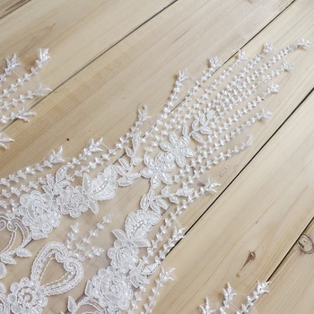 

3 yards / lot of high-quality sequins embroidery lace accessories wedding diy clothing veil accessories width 60 cm