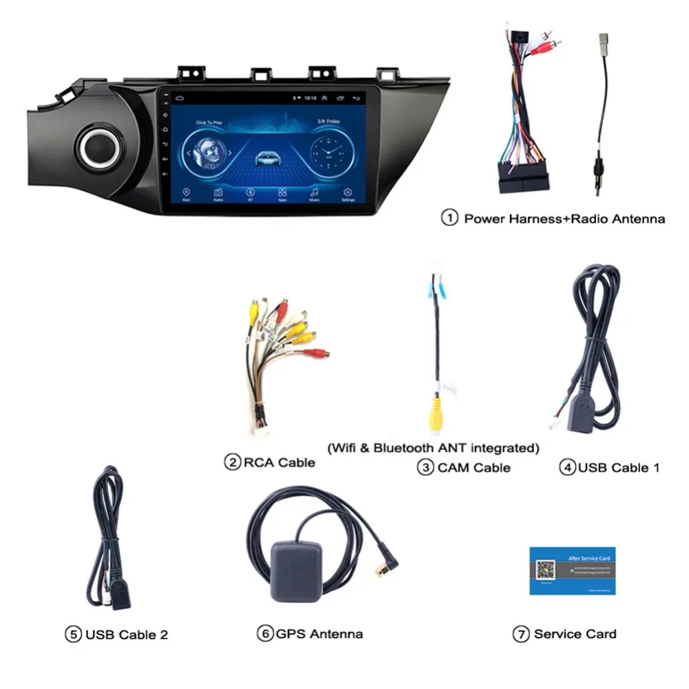 Best 9" Super Slim Touch Screen Android 8.1 radio GPS Navigation for Kia RIO K2 2017 HEADUNIT tablets Stereo Multimedia Bluetooth 1
