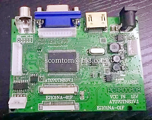 New HDMI VGA 2AV LCD Controller Board for 7inch 800X480 AT070TN83 V1 AT070TN83 V.1 IPS LCD Screen