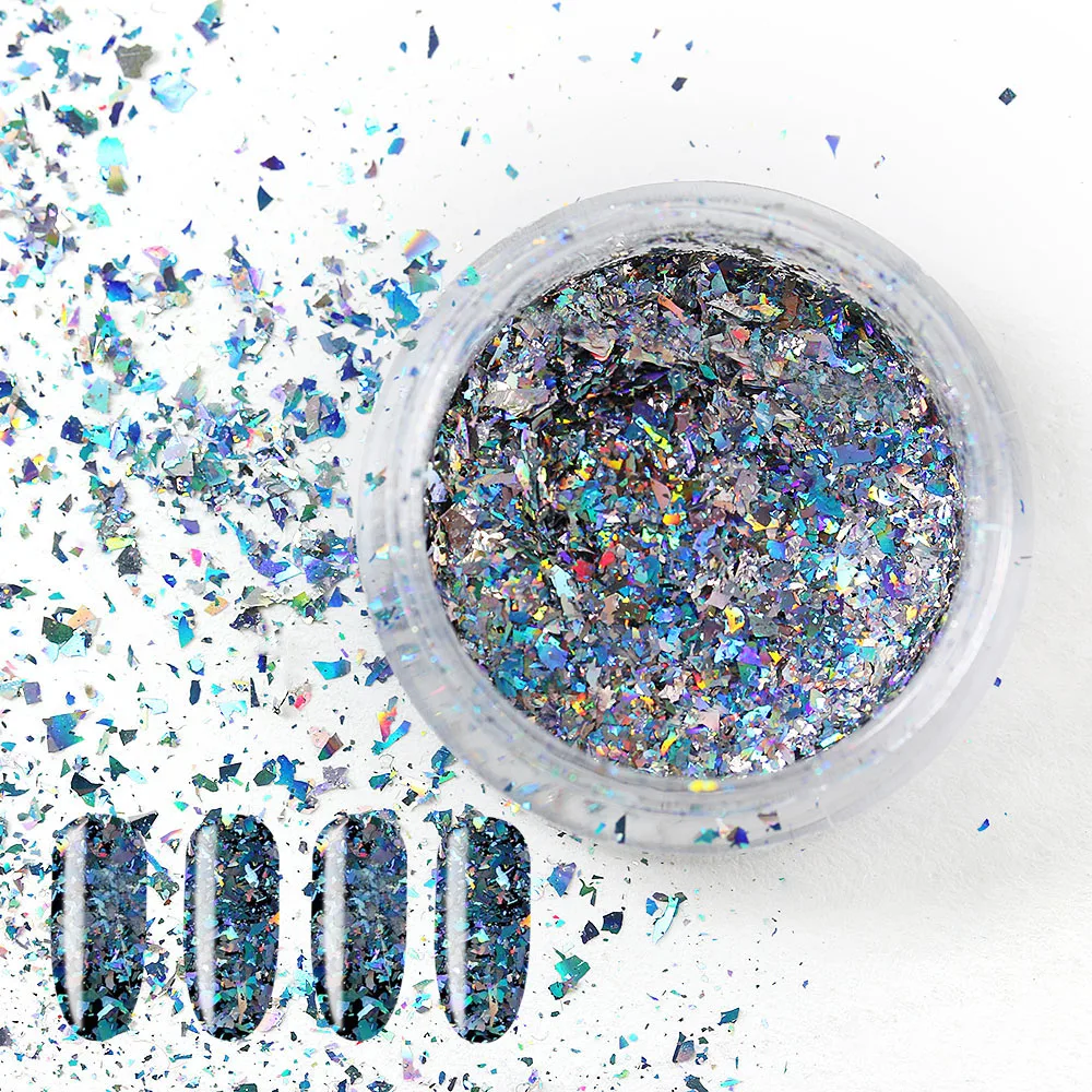 

1 Box Nail Art Paillettes Laser Flakes Nails Sequins Holographic Glitter Powder Galaxy Holo Bling Bling Rainbow Manicure Decors