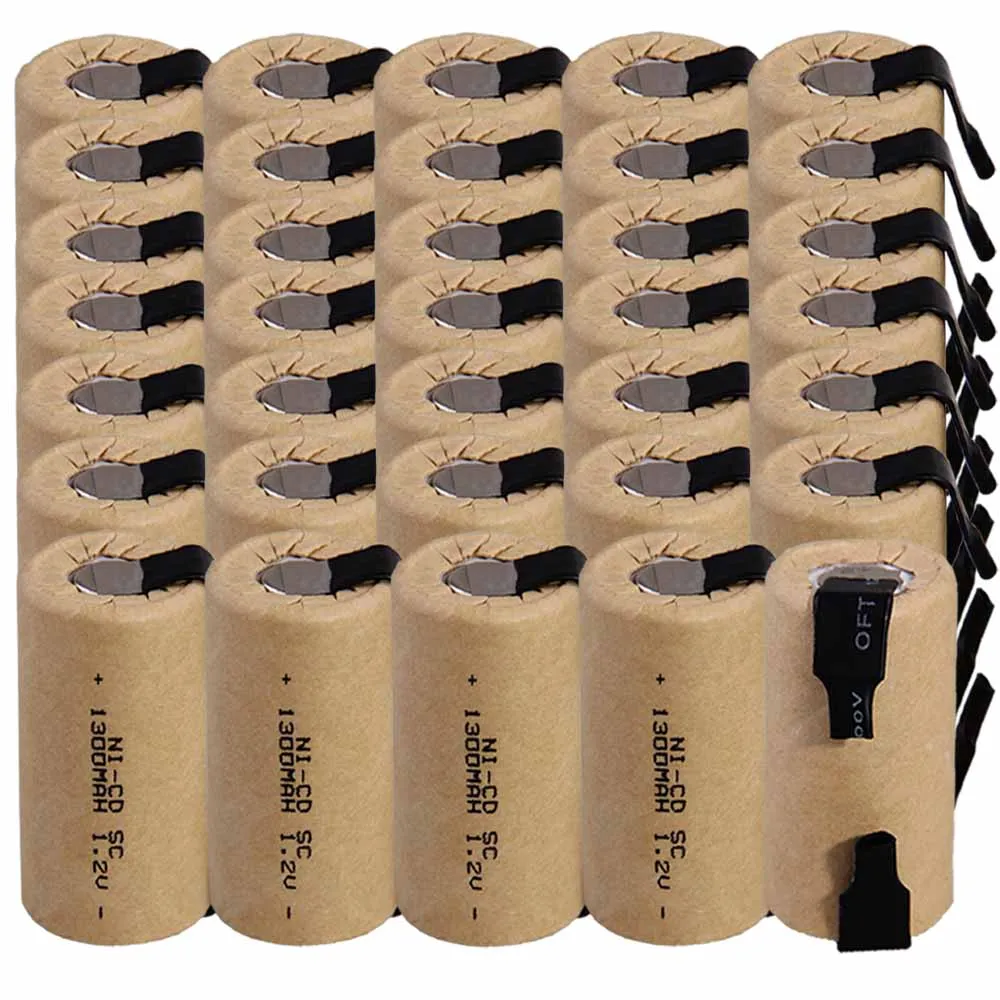 

Lowest price 35 piece SC battery 1.2v batteries rechargeable 1300mAh nicd battery for power tools akkumulator