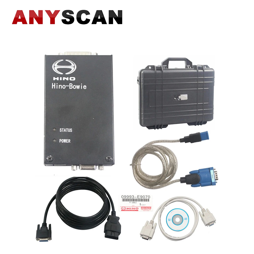 

Professional for Hino-Bowie Hino Diagnostic Explorer for HINO Truck Scanner V2.0.2 with USB1.1 to RS232 Convert Connector Cable