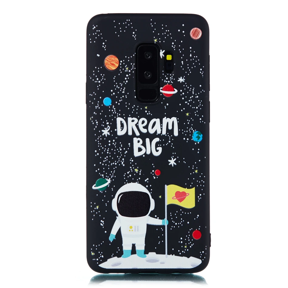 

Cute Astronaut Space Moon Case for Samsung Galaxy S10e S10 S9 S8 Plus Note 9 A6 A7 A8 A9 J4 J6 Plus 2018 Case Cute Cat Dog Cover