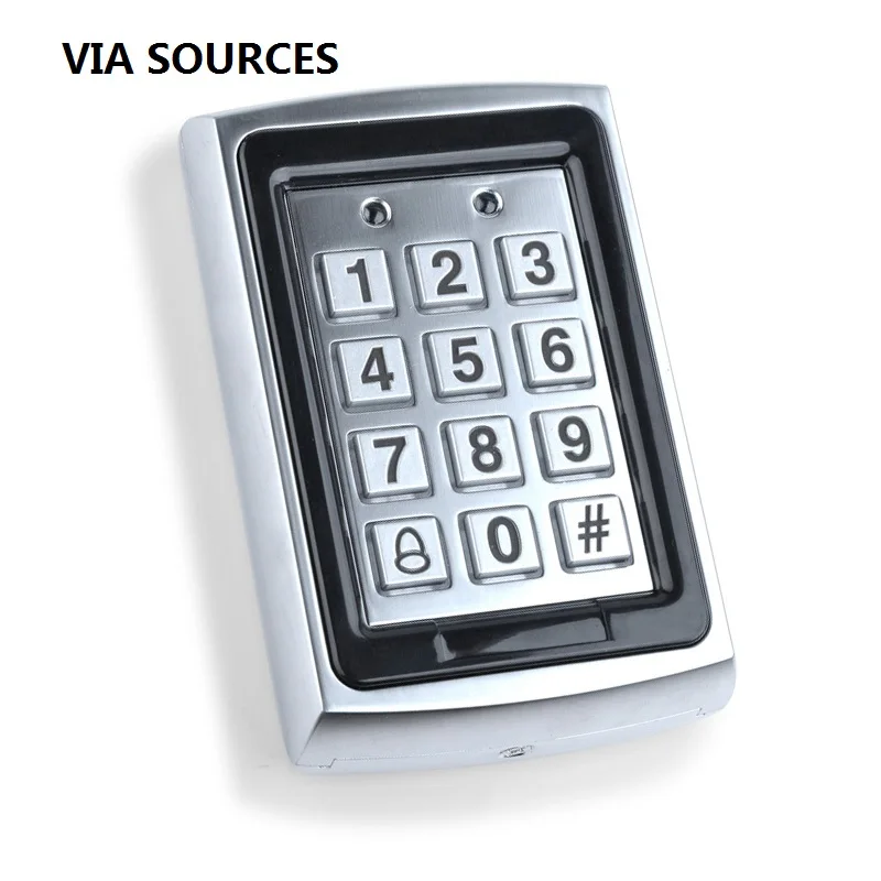

Direct Factory Waterproof Card Reader Keypad Key Fobs Door Access Control System Metal Rfid Access Control Keypad 125KHz