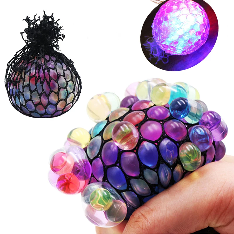 Buy LED Light Squishy Mesh Ball jelly ball fruit Grape