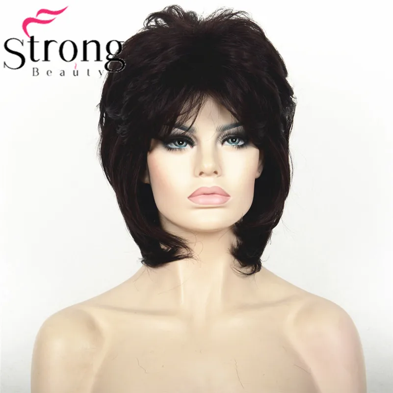 L-1943A #2SP99T black with Deep Wine Burgundy fasthion wig (1)