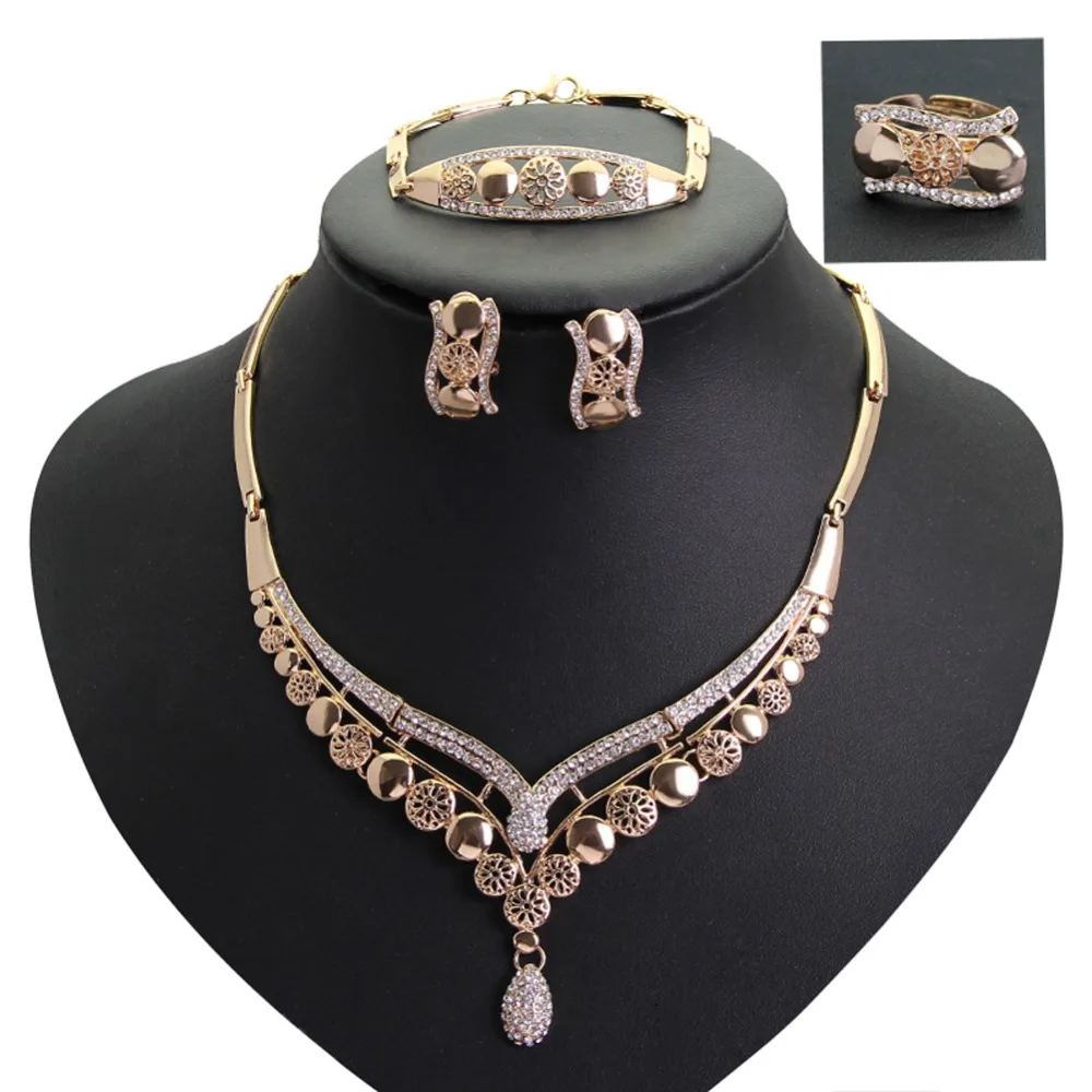 2017 Wedding For Women Fine Jewelry Sets Necklace Ring Bracelet