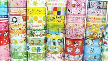 

50 rolls/set of kawaii lovely deco cartoon tape scrapbooking adhesive paper sticker PVC 006001004