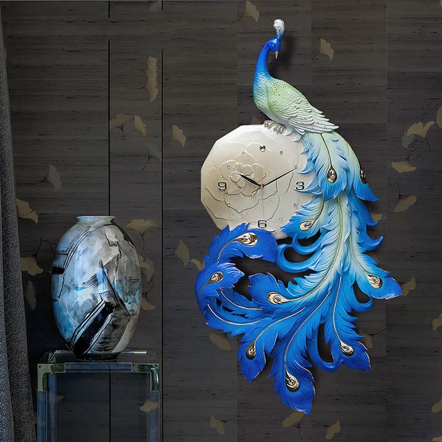 壁掛け時計 クリスタル装飾 : 壁掛け時計 大型クリスタル装飾壁掛け時計 モダン 3Dアート壁掛け時計 サイレントクォーツ 電池式壁飾り 自宅 寝室  リビングルーム キッチン オフィス バー用 65cm ホームデコレーション Wa、65cm : ホーム＆キッチン