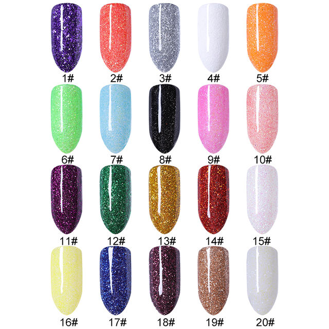 5g Colorful Nail Powder Glitter Shimmer Nail Art Laser Shining 20 Colorful Nail Dust DIY Nail Accessories Tips Manicure