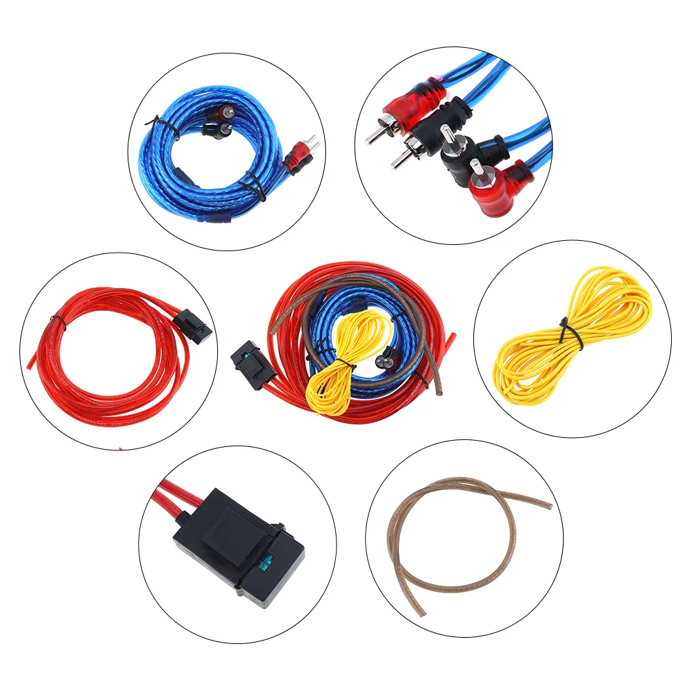 1 Set 175 Core 4M PVC + Copper Clad Aluminum Car Power Amplifier Audio Line Speaker Cables for / Motorcycle | Автомобили и