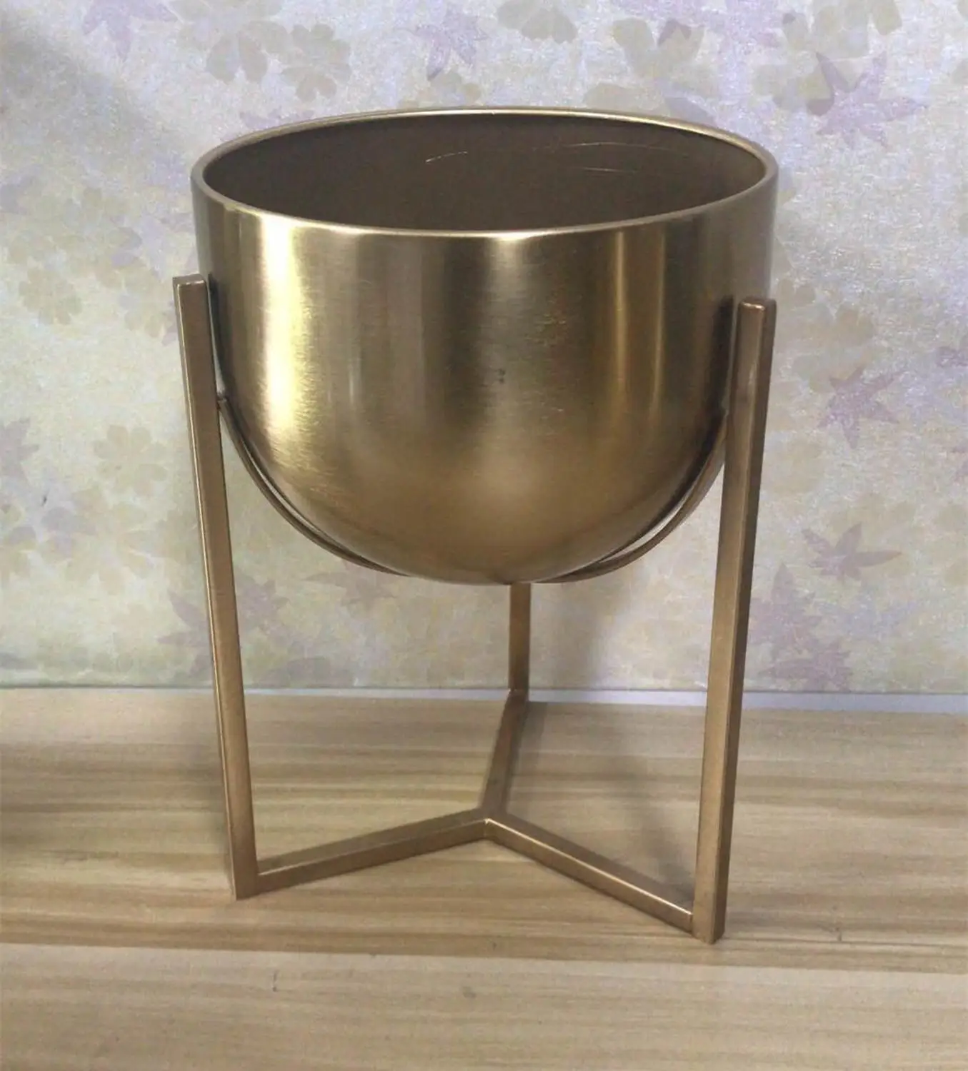 

new luxury ins popular golden vase Golden iron Flower Pot stand on floorframe Home Hotel Decorative Flower Pot Orchid Flower Pot