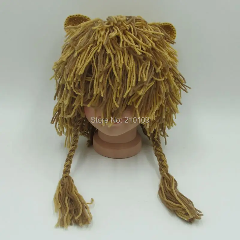 Mr. Kooky Kid Lions Beanie для мальчиков и девочек милые животные для париков шапок ручной работы зимние теплые Детские День рождения Хэллоуин Рождество Забавный сумасшедший подарок