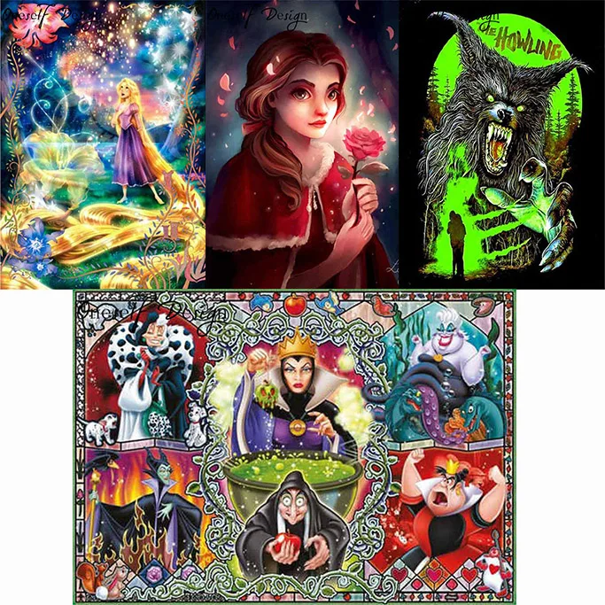 

2019New 5D Diamond Painting Cartoon princess Diamond Mosaic Sale Cute Girl 5D Diamond Embroidery Full Set Diamond Mosaic Empress