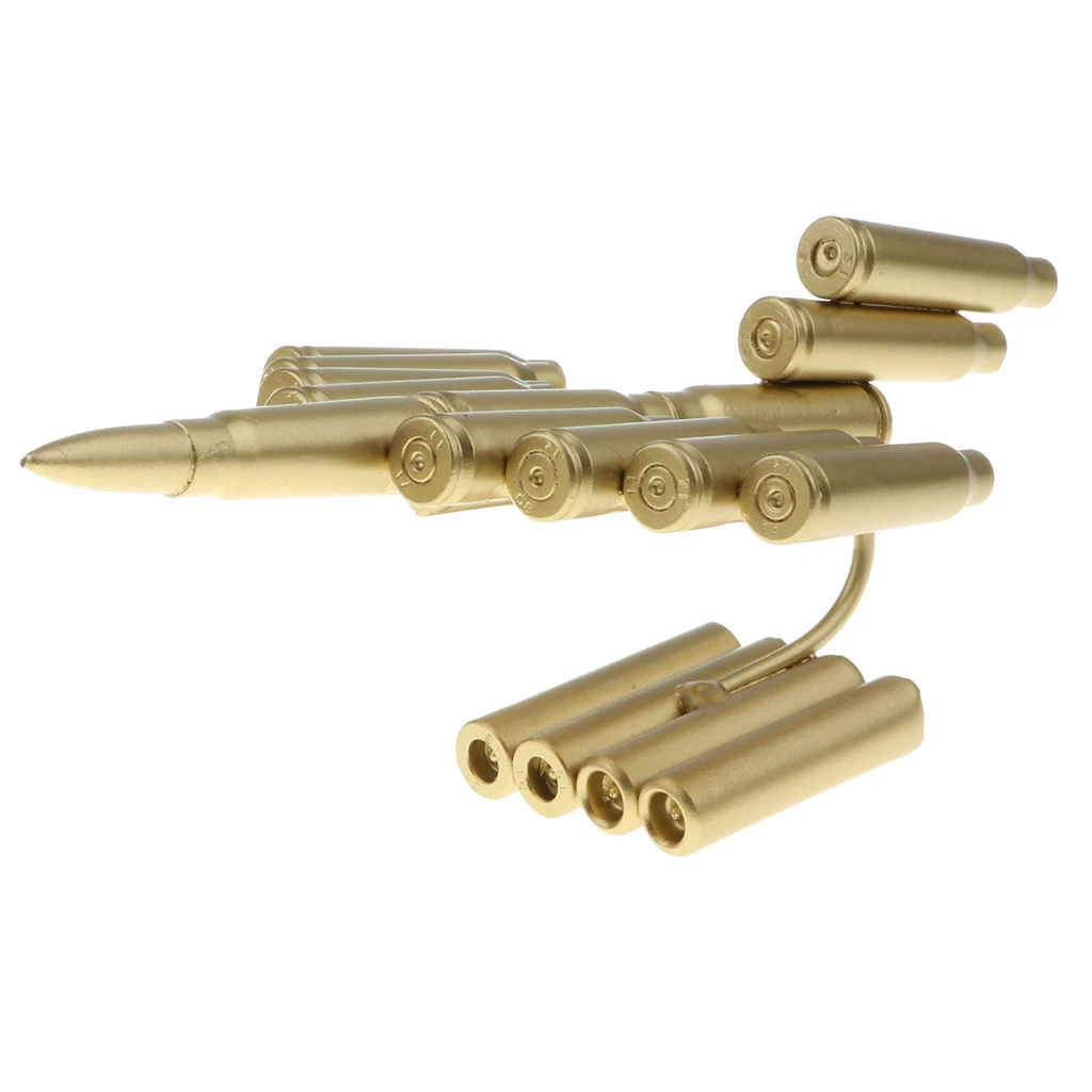 Metal Craft Army Plane Model Air Force Jet Airplane Sculpture Statue Toy Golden Shells Casings Style Office Home Desk Decor
