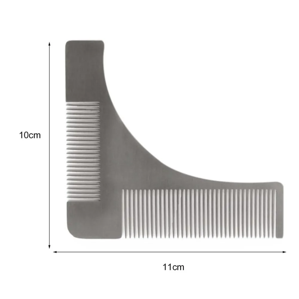 Для бороды, из нержавеющей стали расческа для тримминга формирование Стайлинг шаблон для мужской бороды Триммер инструмент для щек челюсти усы
