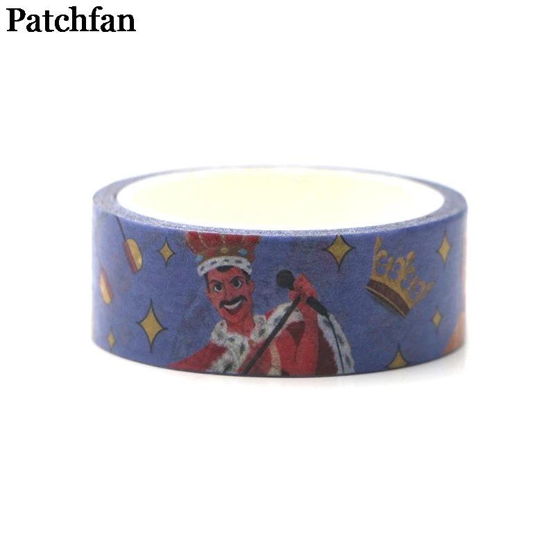 Patchfan Freddie Mercury Vintage singer 90s funny DIY Scrapbooking kid Adhesive washi Masking Tape Printed Pattern sticker A2153