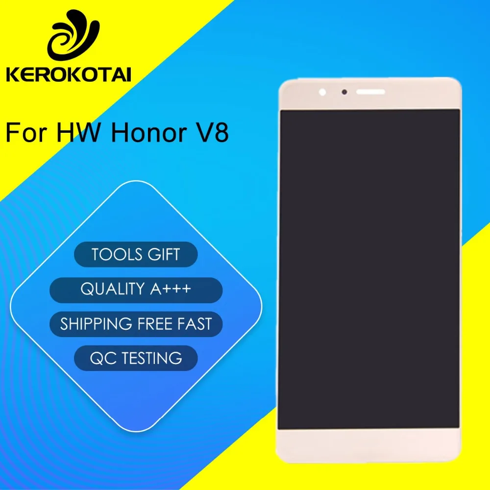 

For HW Honor V8 100% Tested Good Quality LCD Display Touch Screen Digitizer Full Assembly HW Honor V8 LCD Assembly