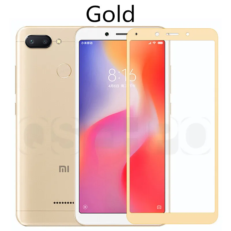 3D полное покрытие из закаленного стекла для Xiaomi Redmi 6A redmi 7A Защита экрана для Redmi 6 Redmi 5A 4X Защитная стеклянная пленка - Цвет: Gold