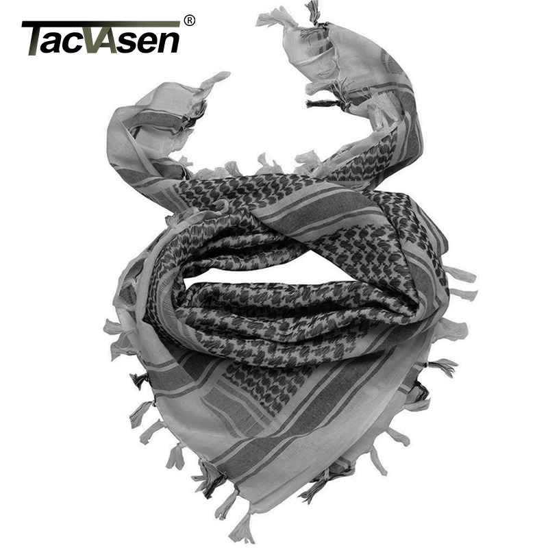 TACVASEN, мужской шарф в стиле милитари, тактическая пустынная Арабская Куфия, шарф, камуфляжный головной шарф, Женский арабский хлопковый Пейнтбольный шарф, маска для лица