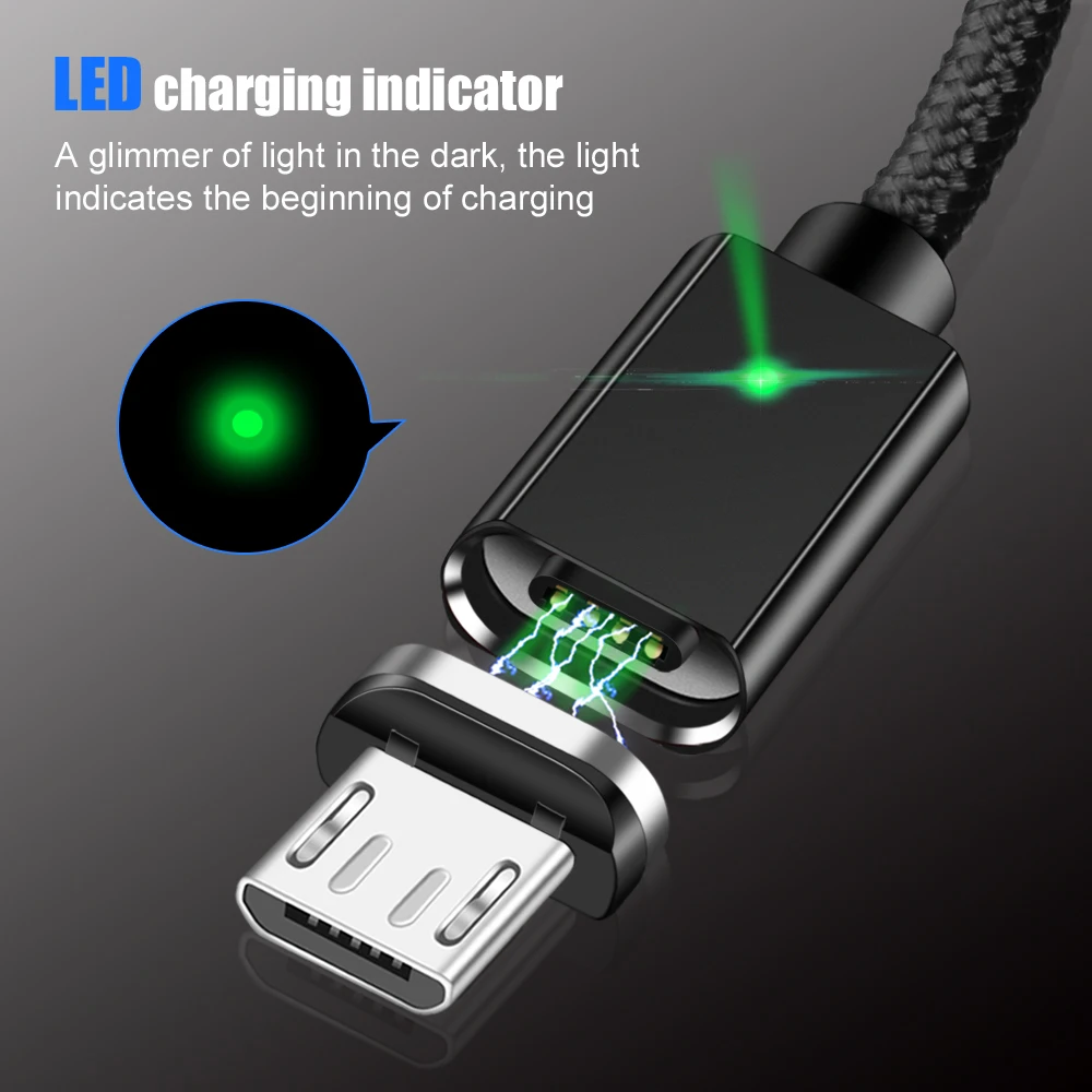 أولاف كابل USB مغناطيسي ل فون نوع C المغناطيس شاحن 3A كابل USB صغير للشحن السريع البيانات ل شاحن هاتف محمول يعمل بنظام تشغيل أندرويد كابلات