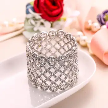

Tuliper браслет Infinity Bridal Bracelet Bangle Elastic Crystal Stretch Bracelet For Women Wedding Bridesmaid Party Jewelry Xmas