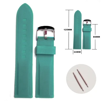 

22mm Day Sky Blue Silicone Jelly Rubber Unisex Watch Band Straps WB1054S22JB