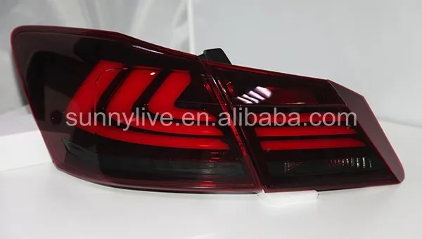 Для Accord светодиодный задний фонарь YZ red and smoke
