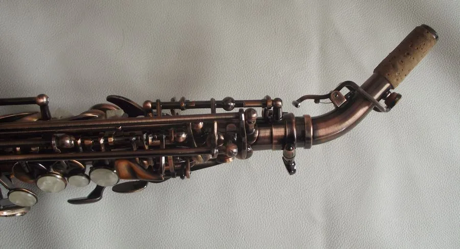 Расширенный Античный сопрано саксофон изогнутый сопрано саксофон