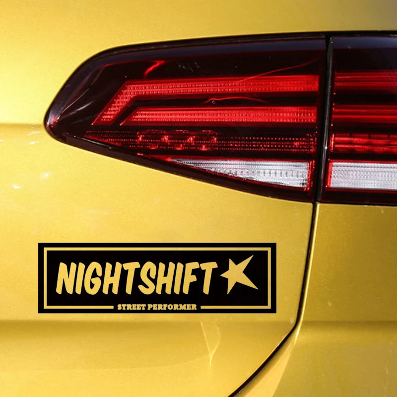 NightShift street performer box slap sticker JDM car stance window bumper decal.