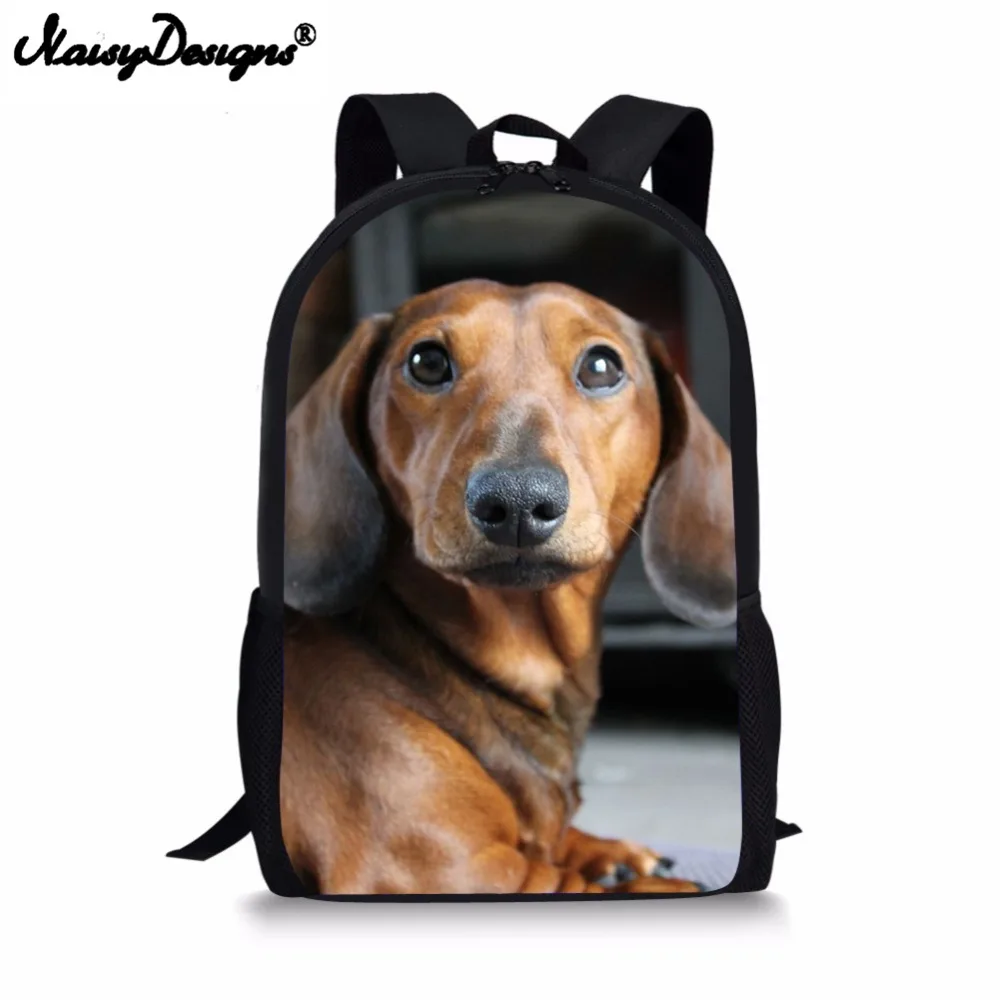 Dachshund Dog Pringting Backpack For Teenager Girl Boy Books Fashion