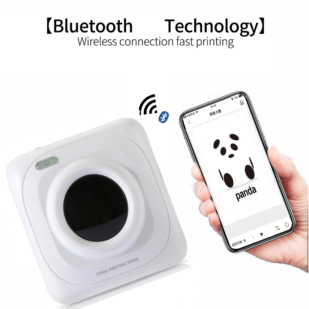 

P1 Hot Sale Portable Bluetooth Photo Printer For iOS, Android and Windows Mini Thermal Photo Picture Printer