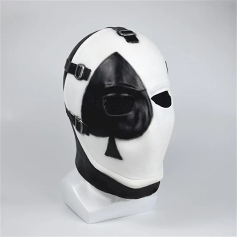 Новая игра покер дикая карточка латексная маска шлем хэллоуин косплей костюмы полное лицо маски реквизит - Цвет: Spade