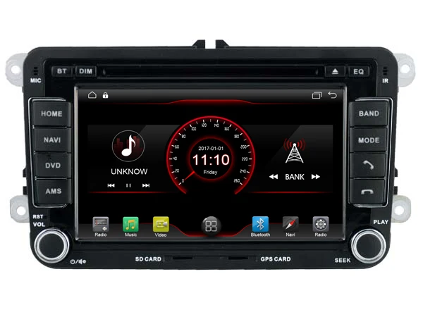 Discount Android 8.1 quad core car dvd player media radio stereo wifi carplay gps headunit for jetta candy POLO GOLF TIGUAN SKODA OCTAVIA 5