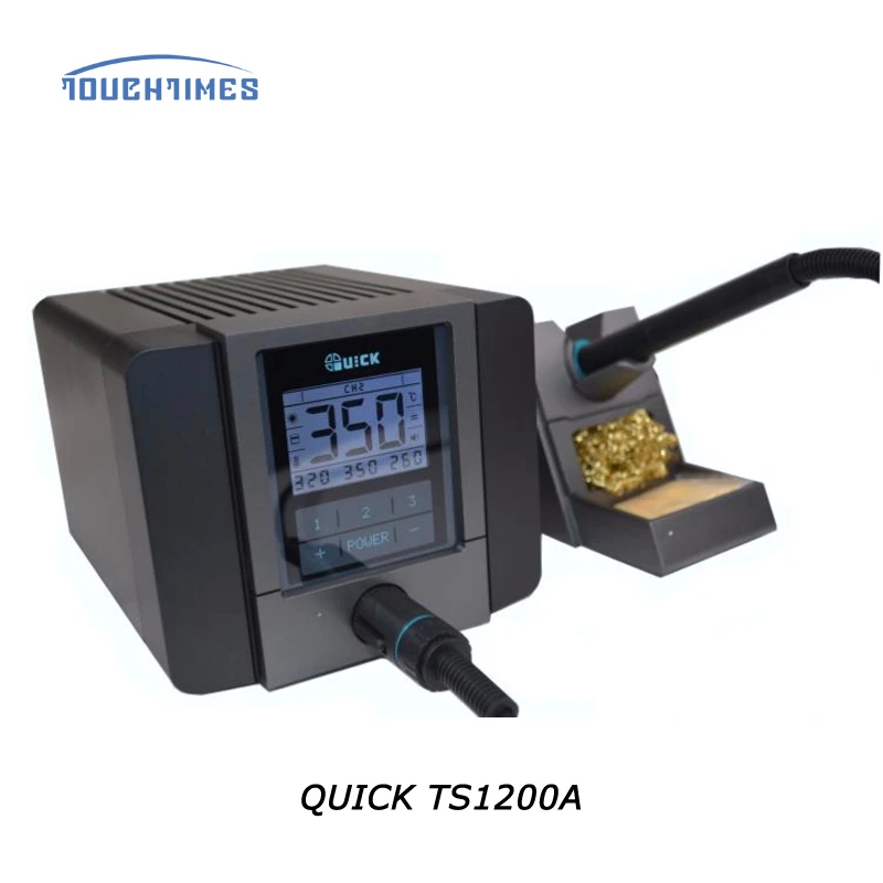 

QUICK TS1200A Soldering Station Original ESD LED Display Hot Air Rework Desoldering Station Lead Free for IC Chip Repair