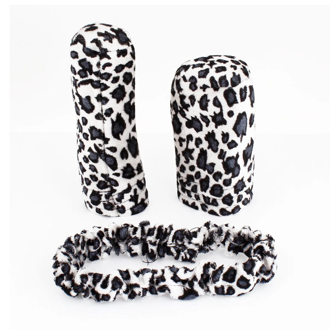 Promotion White Leopard Prints font b Car b font Gear Shift Knob Handbrake font b Mirror