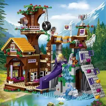 Kits modelo de construção compatível com lego city girls Adventure Camp amigo Casa Na Árvore 739 pcs 3D blocos brinquedos para crianças