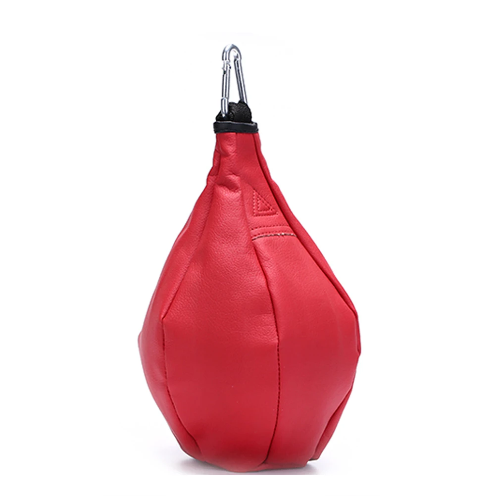 Боксерская груша Форма PU Скорость мяч поворотный Удар сумка пробивая Упражнение Скорость мяч Скорость мешок боксерский Фитнес тренировочный мяч - Цвет: red