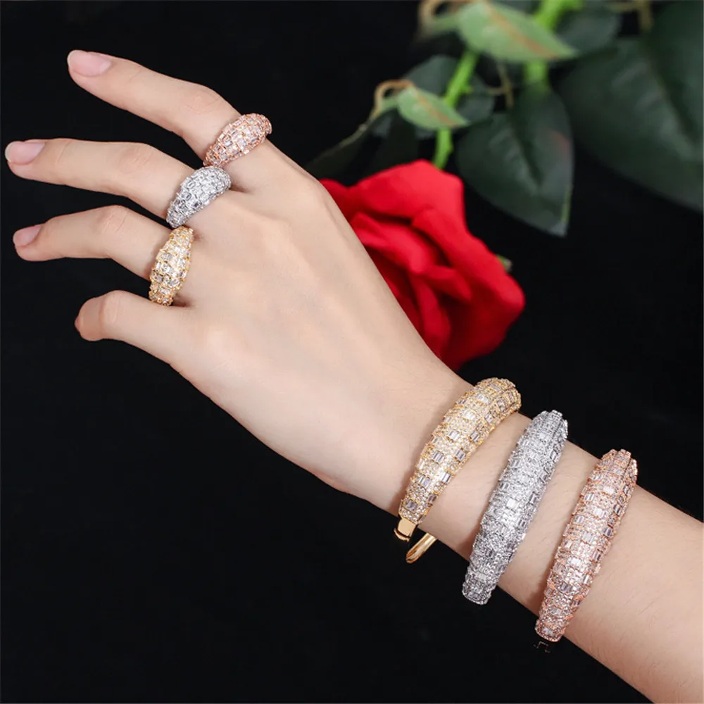 

OUSNOW high quality Fashion safety Crystal Bangle Bracelet Gold, Rose Gold and Silver for Women's Bracelets for Any Occasion