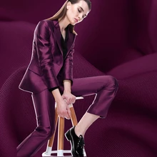 Новая фиолетовая саржевая шерстяная шелковая ткань для платья пальто брюки telas tecido tissus au metre tissu tecidos потертый шик DIY