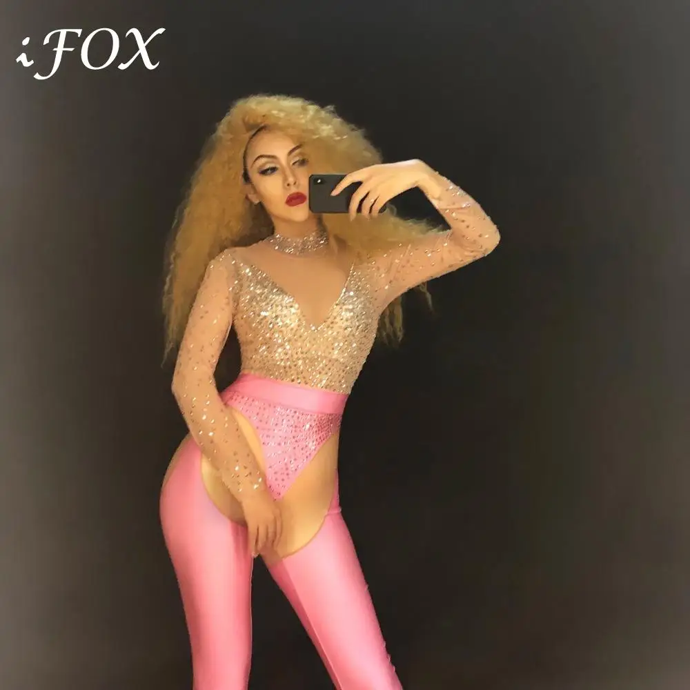 sparkly pink jumpsuit