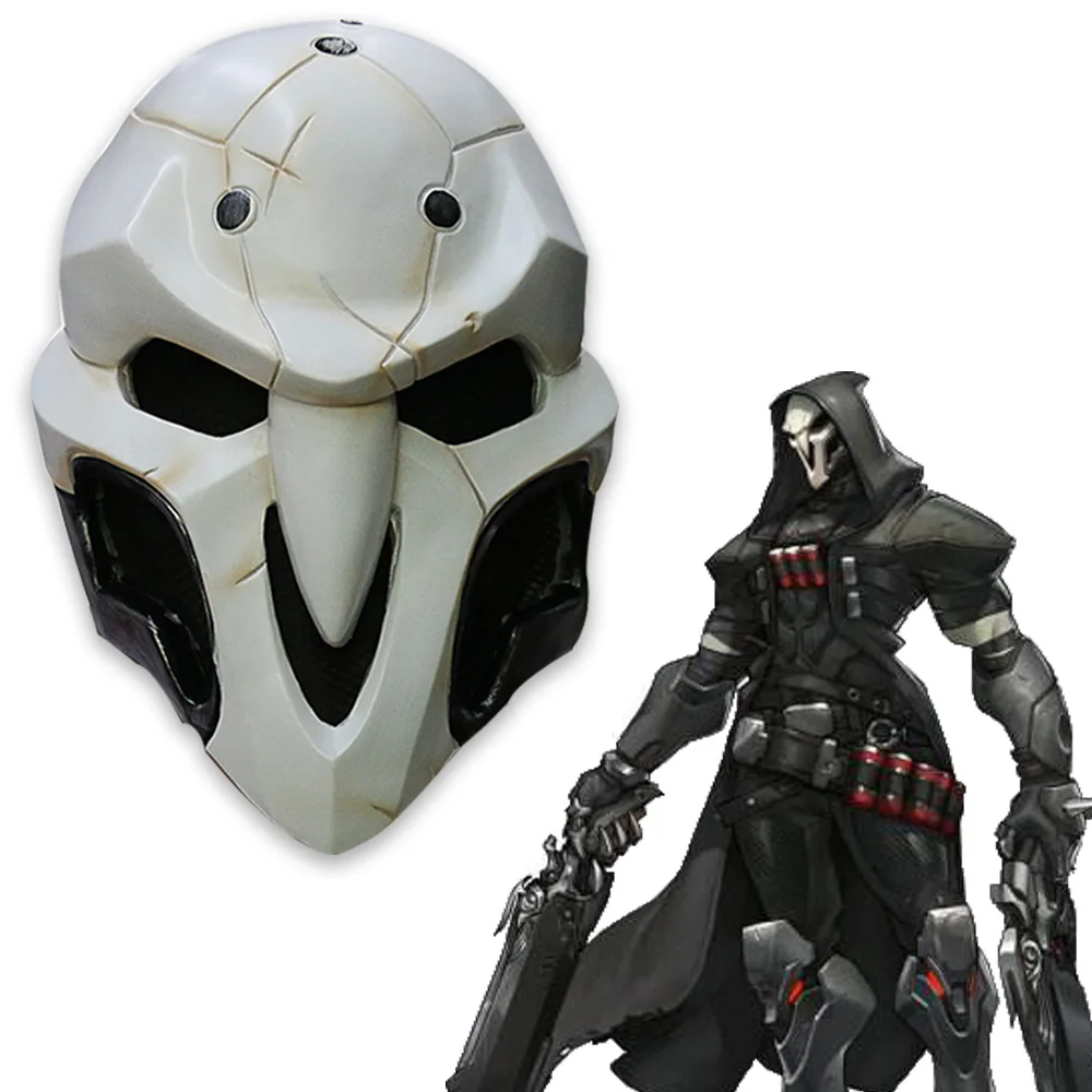 High Quality Over watch Game Mask PVC Cosplay Reaper Mask Helmet Halloween Reaper Party Mask