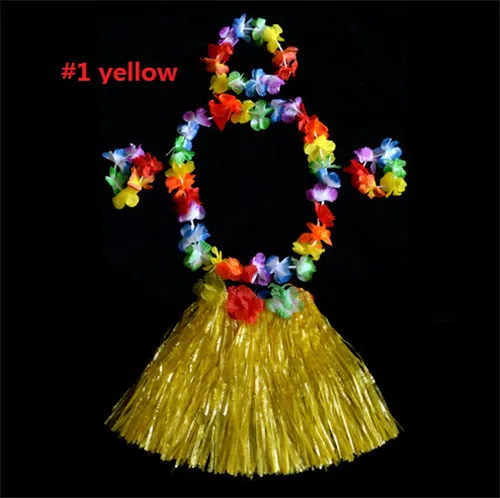 

Women Girls Hawaiian Flower Lei Necklace Headband Skirt Garland Hula Scarf Ring Costume Party Christmas navidad