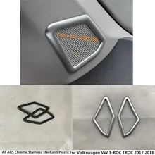 Для Volkswagen VW T-ROC ТРОК 2017 2018 автомобиля стикер столбец аудио говорить Обложка окно лобового стекла со стороны обрезки выходе вентиляционной 2 шт.