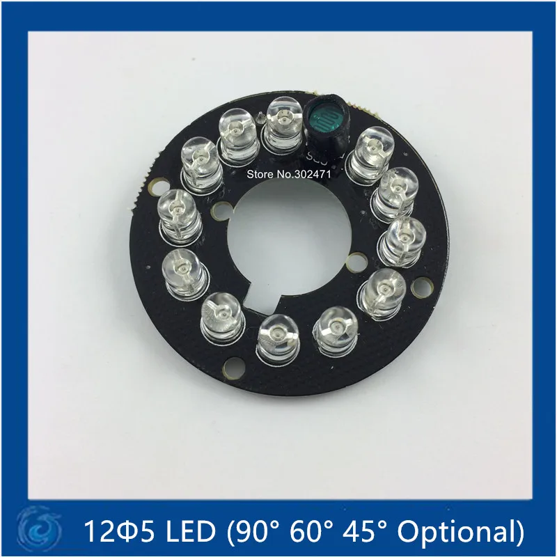  90 Degree BulbInfrared 12 x 5 IR LED board for Dome CCTV Cameras night vision(big F17-F44mm) - 32785167325