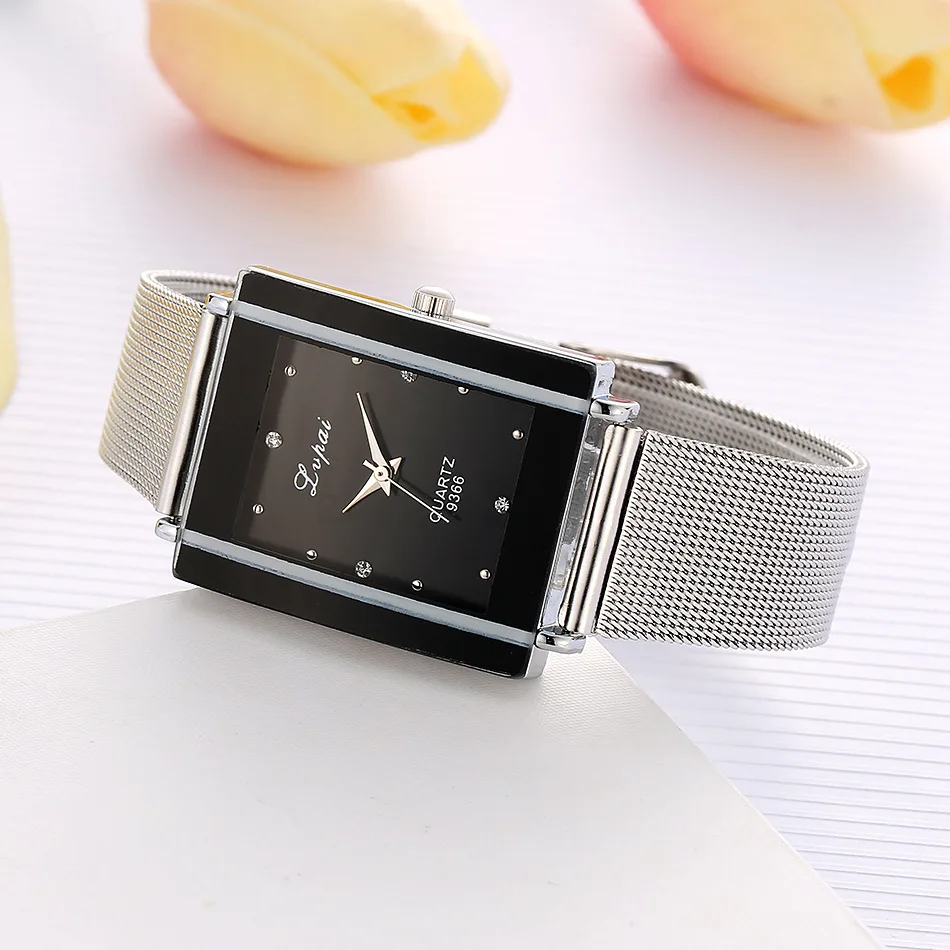 Fashion Women Watches Sliver Mesh Stainless Steel Watch Top Brand Luxury Casual Clock Ladies Wrist Watch Relogio Feminino Gift